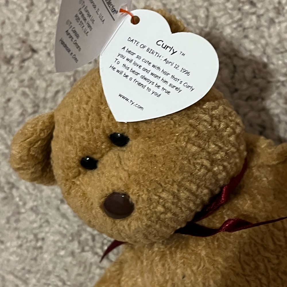Curly the bear beanie baby 1996